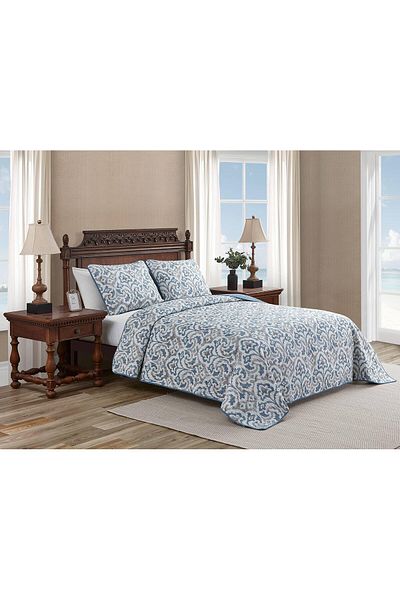 erorex Quilt Set Reversible Cotton Bedding With Matching Sham All Season Coastal Home Decor Twin Cape