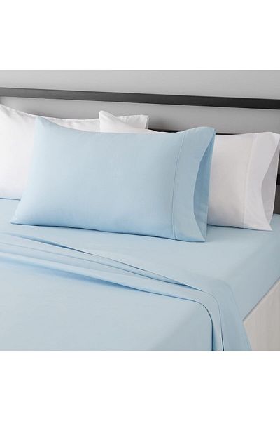 erorex Lightweight Super Soft Easy Care Microfiber Bed Sheet Set With 14” Deep Pockets Twin Light Blue