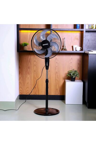 erorex مروحة Knf6274 مقاس 16 بوصة، 3 سرعات، 6 شفرات، مع شبكة أمان، ضبط ارتفاع...