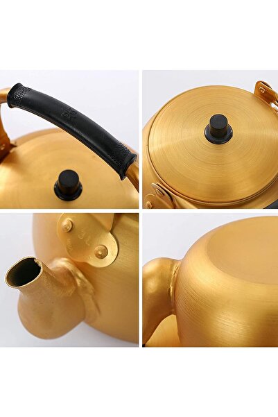 erorex Yellow Kettle 3 Litre | Stove Top Tea Kettle,Golden Kettle,Karak Kettle,Camping Kettle,Coffee