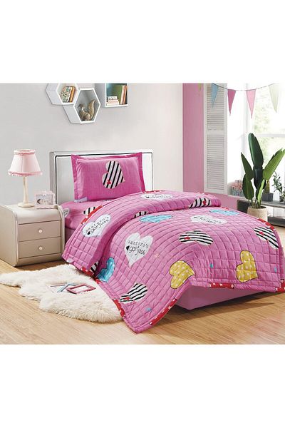 erorex Kids Reversible 3Pcs Compressed Comforter Set Soft Breathable Bedding Set For Boys And Girls Single