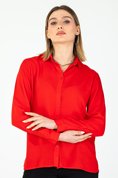 Butik Viskon Uzun Kollu Gömlek 1500070 - Nuevo