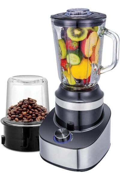 erorex خلاط كهربائي مع مطحنة 2 في 1 سعة 1.5 لتر 500 واط شفرات من الفولاذ المقاوم للصدأ