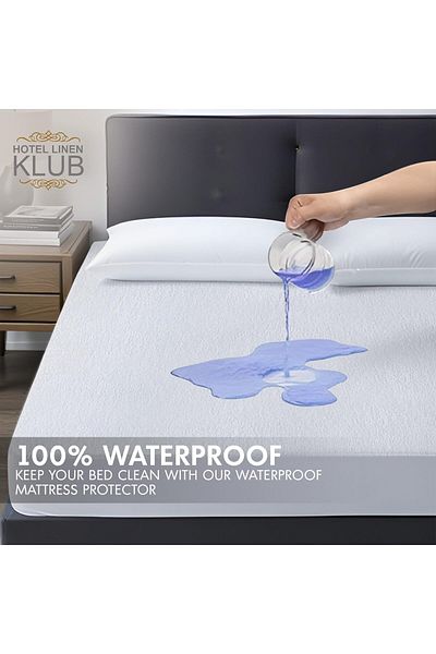 erorex Princess Cotton Terry Waterproof Mattress Protector Size: Queen 160X200+30Cm White