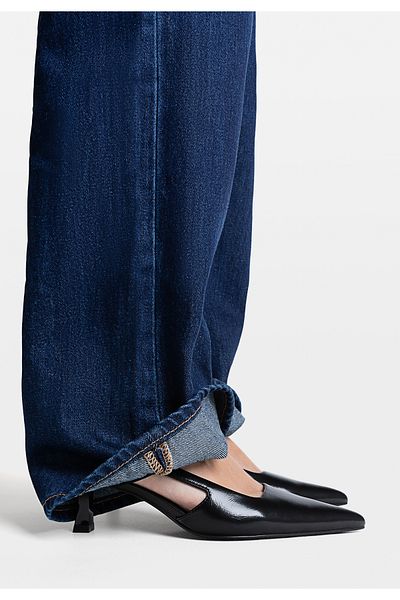 Stradivarius Short Pointed Heeled Open Back Shoes