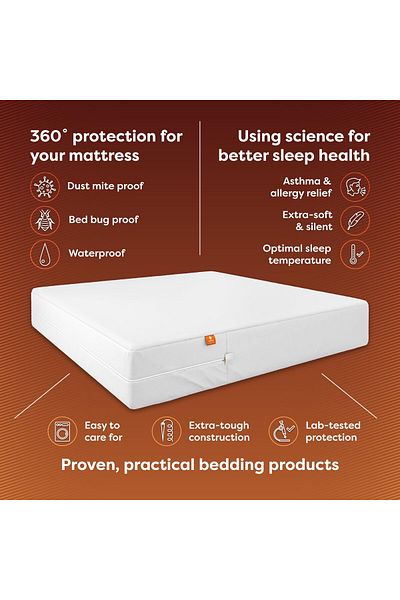 erorex Mattress Encasement Zippered Bed Bug Dust Mite Proof Hypoallergenic Sleep Defense System Full