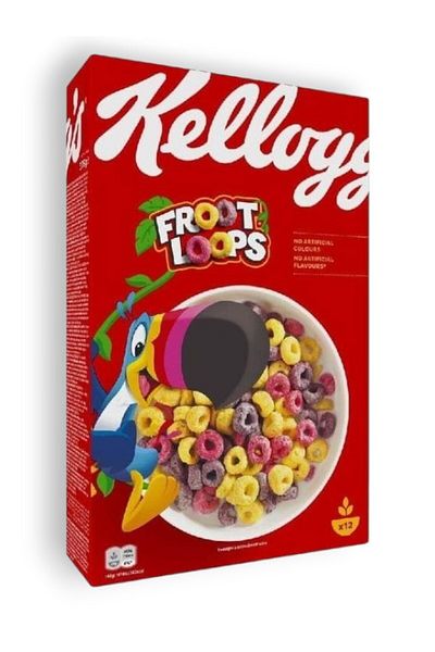 Nestle Kelloggs Fruity Breakfast Corn Flakes Unicorn Froot Loops 375 g
