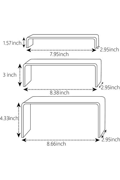erorex 6 Pc Clear Acrylic Display Risers Showcase For Shoe Risers Retail Stand Cupcake Stand Dessert Stand…