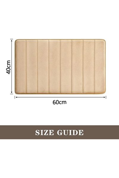 erorex Memory Foam Bath Mat Rug Super Water Absorption Non Slip Thick Bathroom Rug With Soft Velvet Top