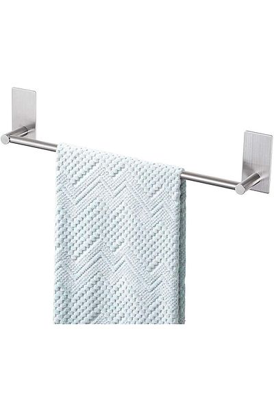 erorex Bathroom Towel Bar 16 Inch No Drill Stick On Towel Rack Easy Install With Self Adhesive Premium