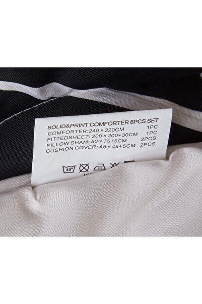 erorex Comforter Set 6 Pieces And Double Sided King Size Sophia 015