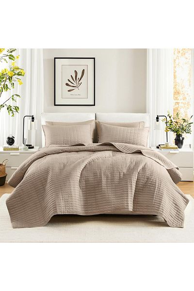 erorex Kienna Quilt Coverlet Bedspread Ultra Soft Hypoallergenic All Season Lightweight Filling Stitched