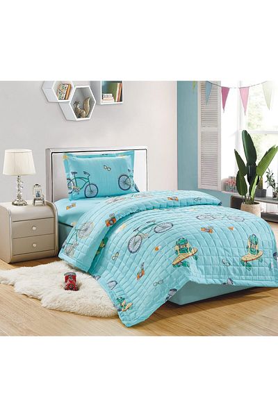erorex Kids Compressed Comforter Set Reversible Bedding Set For Boys Soft Breathable 3Pcs Single Size 150