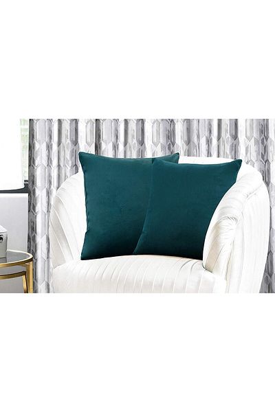 erorex Bondi Blue Velvet Decorative Solid Filled Cushion 45 * 45 Centimeter.Dc8025102570373 Kun