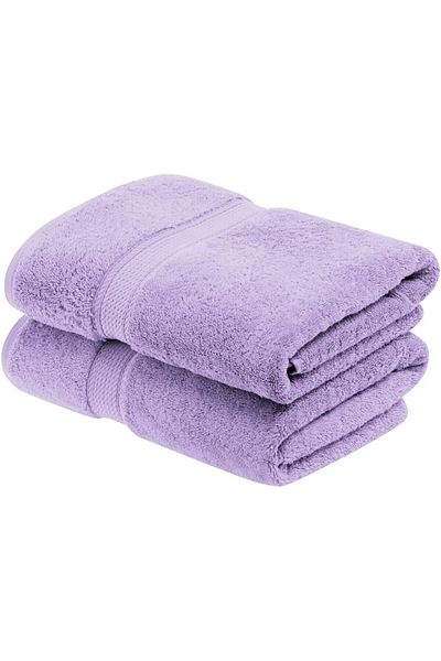 erorex Egyptian Cotton Pile Bath Towel Set Of 2 Ultra Soft Luxury Towels Thick Plush Essentials Absorbent