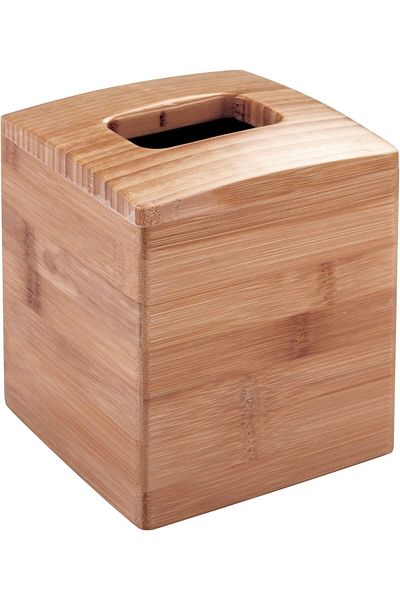 erorex Formbu Bamboo Facial Tissue Box Cover Boutique Container For Bathroom Vanity Countertops 5.25 Inch