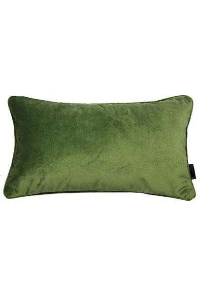 erorex Velvet Plain Matt Decorative Cushion Poly Filled 50X30Cm Fern Green