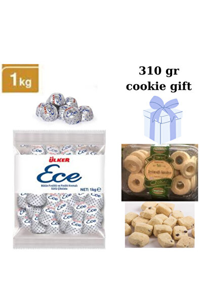 Ülker 1 kg ece fındıklı çikolata ve hediye kurabiye