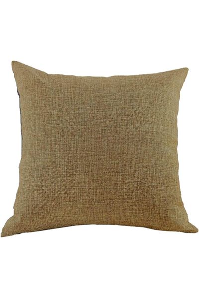 erorex Elegant Linen Soft Decorative Cushion Set Solid Design 65X65 Cm Dark Brown