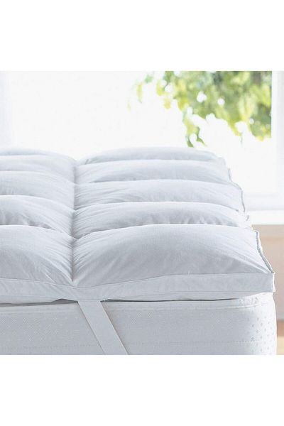 erorex Double Line Microfiber Mattress Topper With Full Rubber Edges 200X120Cm