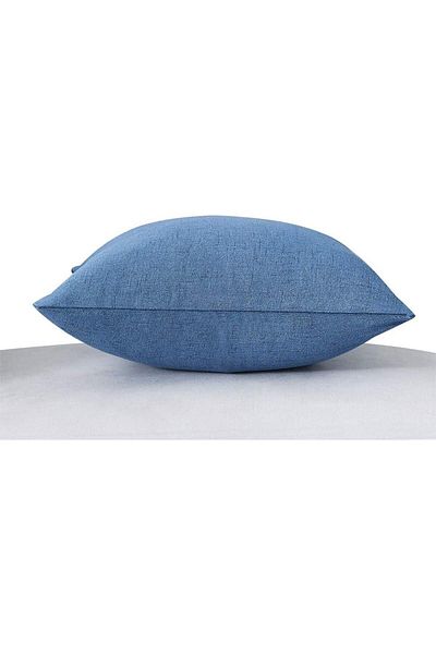 erorex Soft Linen Decorative Solid Filled Cushion 40X40 Crnyon Blue