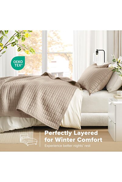erorex Kienna Quilt Coverlet Bedspread Ultra Soft Hypoallergenic All Season Lightweight Filling Stitched