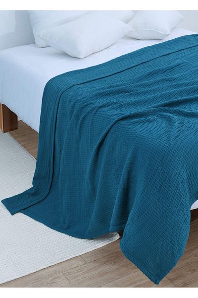 erorex 100 Percent Cotton Soft Premium Thermal Blanket Throw Lightweight And Breathable Waffle Weave
