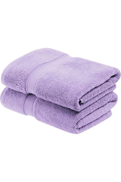 erorex Egyptian Cotton Pile Bath Towel Set Of 2 Ultra Soft Luxury Towels Thick Plush Essentials Absorbent