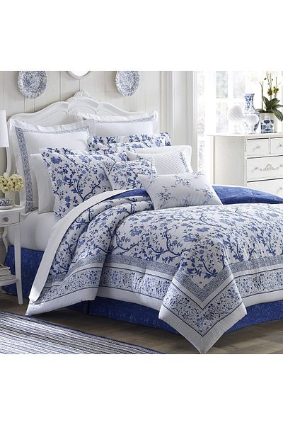 erorex Charlotte Duvet Cover Set King Medium Blue