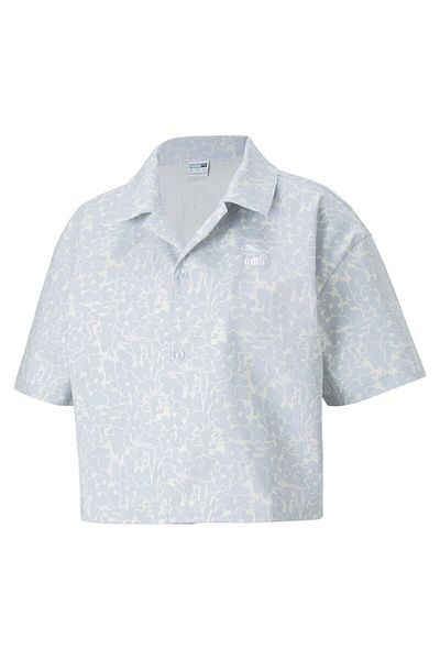 Puma Tricou polo PUMA pentru femei CLASSICS SUMMER RESORT AOP TWILL SS SHIR - 53684621