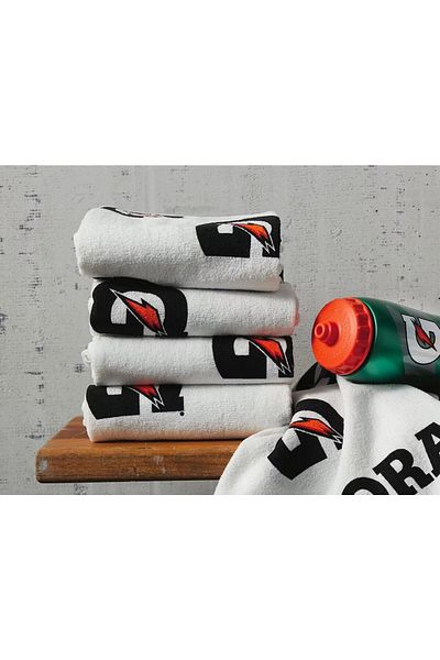 erorex G Towel 22 Inch X 42 Inch Cotton White Black Orange