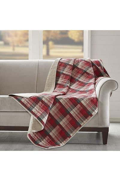 erorex Luxury Quilted Throw Cabin Lifestyle Patchwork With Moose Design All Season Lightweight And