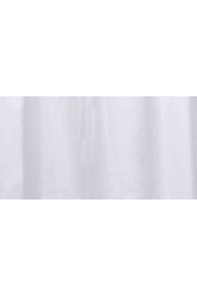 erorex Design Fabric Polyester Shower Curtain With 12 Matching Rings White