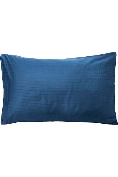 erorex 2Pc Pillow Cover 250Tc 100 Percent Cotton Dobby Box Sateen Standard Size: 50 X 75Cm Navy