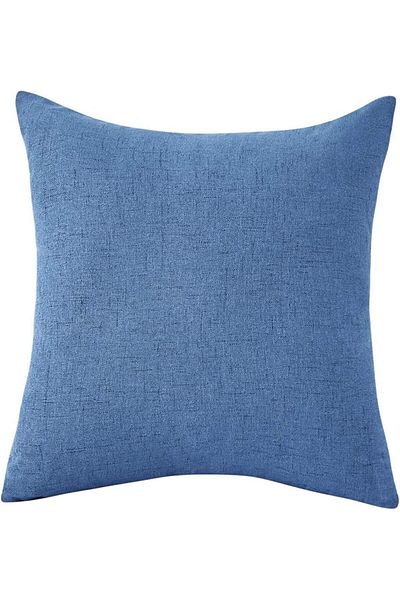 erorex Soft Linen Decorative Solid Filled Cushion 40X40 Crnyon Blue