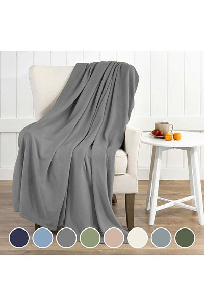 erorex Twin Size Fleece Bed Blanket Comfy Supersoft Fleece Blanket – All Season Light Weight Throw Blanket