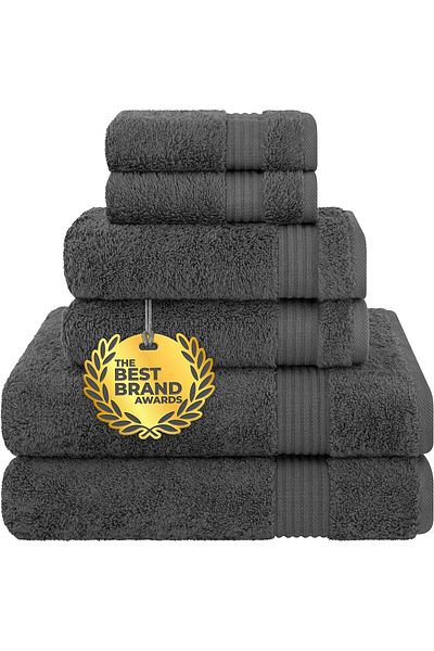 erorex Hotel And Spa Quality Absorbent And Soft Decorative Kitchen And Bathroom Sets 6 Piece Turkish Towel