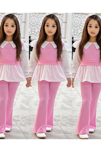 Yalçınoğlu Kids Set de 2 piese cu perle pentru fete - Combinație elegantă și ...