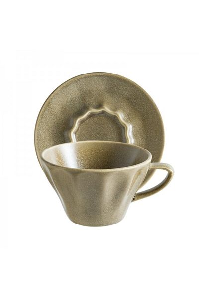 Bonna Set of 6 premium reactive ceramic cups, Terra Raw, 240 ml