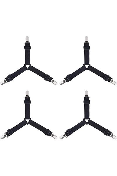erorex 4Pcs Lot Adjustable Bed Sheet Clips Cover Grippers Holder Mattress Duvet Blanket Fastener Straps