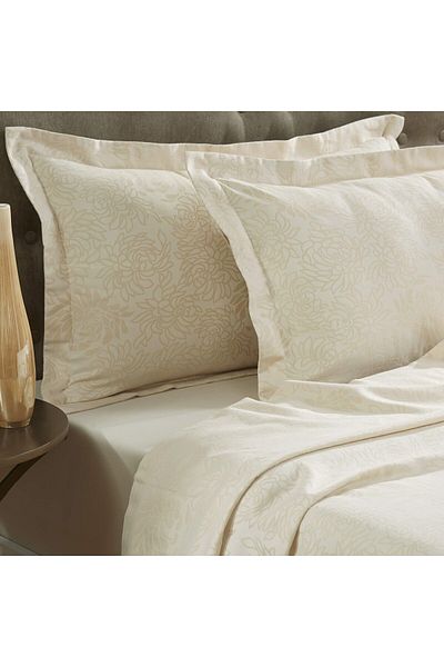 erorex Luxury Sheets And Pillows Cover Set 4 Pcs 300 Tc King Size Diana Jq Ss4P Off White Material: Cotton