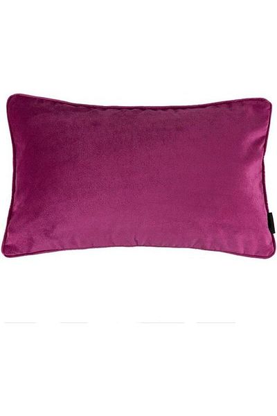 erorex Velvet Plain Matt Decorative Poly Filled Cushion Fuchsia Pink 50X30Cm
