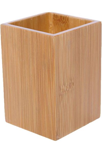 erorex Ecobio Bamboo Square Bathroom Toothbrush Holder 2.76 Inch L