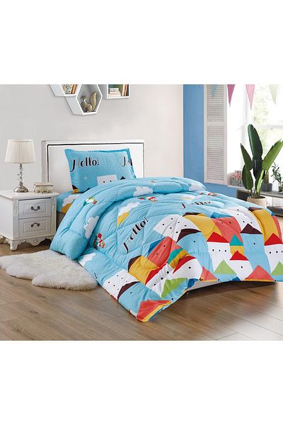 erorex 3 Piece Single Crib Bedding Set Includes Comforter Crib Sheet Pillow Sham Coverlet Lightweight