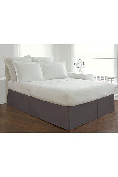 erorex Hotel Tailored Bed Skirt Classic 14 Inch Drop Length Pleated Styling Twin Gray