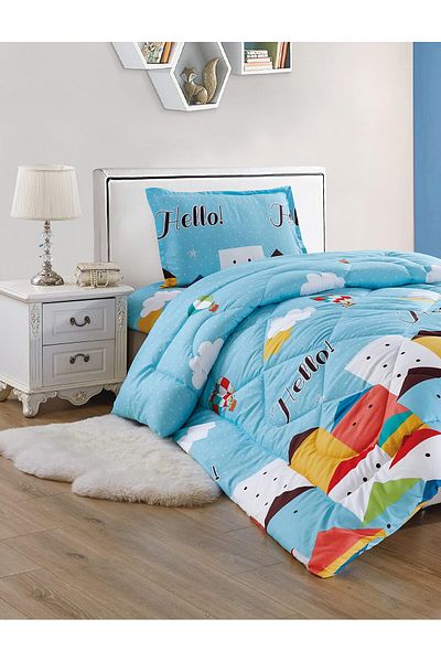 erorex 3 Piece Single Crib Bedding Set Includes Comforter Crib Sheet Pillow Sham Coverlet Lightweight