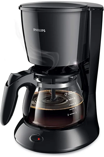 erorex Drip Coffee Maker 0.6L, Up To 7 Cups, Glass Jug, Auto Off Function, Black Hd7432/20