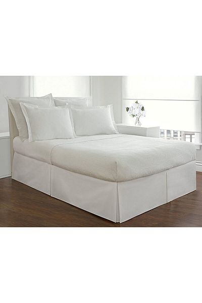 erorex Lux Hotel Microfiber Tailored Bed Skirt With Classic 14 Inch Drop Length Pleated Styling California