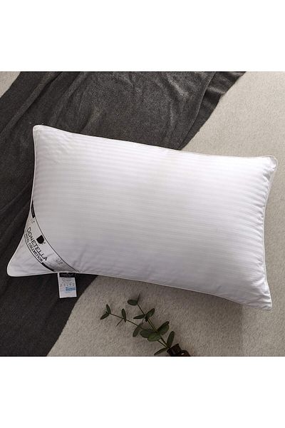 erorex Hotel Style Pillow 50X75 Cm 100 Percent Cotton Satin Stripe Cover 1200G Down Alternative Filling
