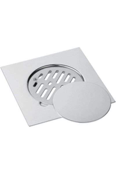 erorex Floor Drain With Screwed Plate And Cover Plate Vertical Outlet120 Mm